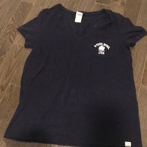 PINK Georgetown Hoyas cotton V-neck